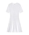 Givenchy 4g Jacquard Flared Mini Dress In White