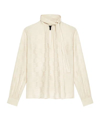 Givenchy Blouse With 4g Logo In Beige