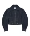 Givenchy Back-to-front Cocoon Jacket In Raw Denim In Blue