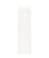 Givenchy Women White Long Dress With Square Neckline And Rear Single Slit In Viscose Blend Woman In White