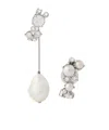 Givenchy Embellished Asymmetric Earrings In Silver
