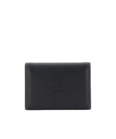 Givenchy Logo Embossed Bi-fold Wallet In Brown