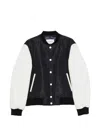 Givenchy -style Bomber Jacket With Elastic Knit Collar In Multi
