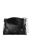 Givenchy Voyou Medium Bag In Shiny Leather In Black