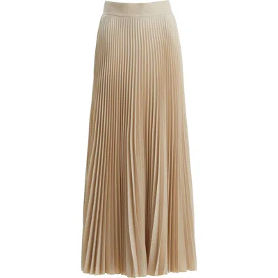 Gizia Beige Lined Pleated Skirt
