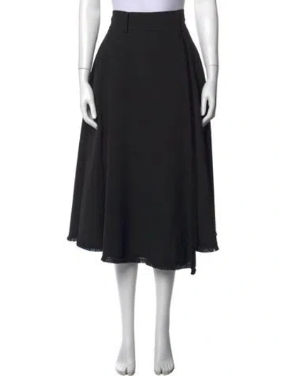 Pre-owned Gizia Midi Length Skirt In Black