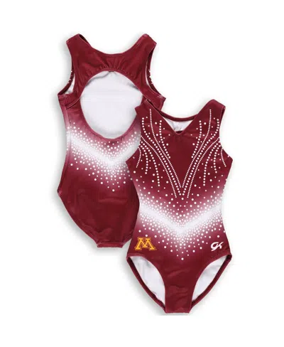 Gk Elite Kids' Big Boys And Girls Maroon Minnesota Golden Gophers Elite Replica Leotard In Burgundy