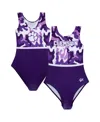 GK ELITE BIG GIRLS PURPLE CLEMSON TIGERS ELITE REPLICA LEOTARD