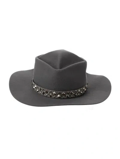 Pre-owned Gladys Tamez Felt Cowboy Hat In Gray