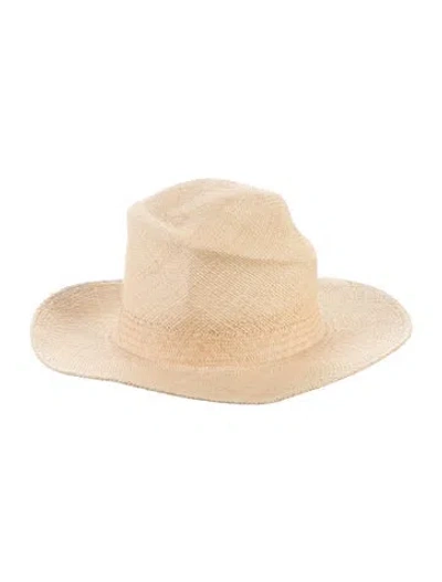 Pre-owned Gladys Tamez Neutral Straw Sun Hat