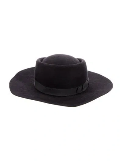 Pre-owned Gladys Tamez Womens Gambler Hat In Black