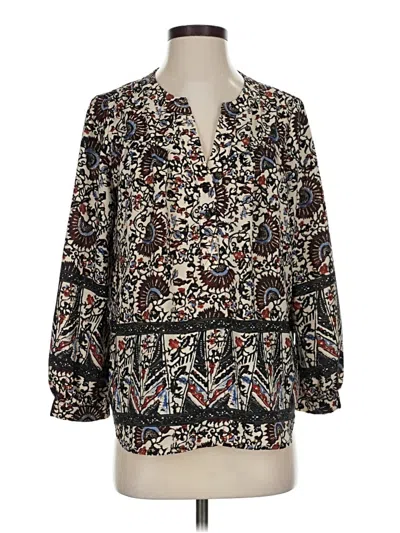 Pre-owned Glam 3/4 Sleeve Blouse In Black