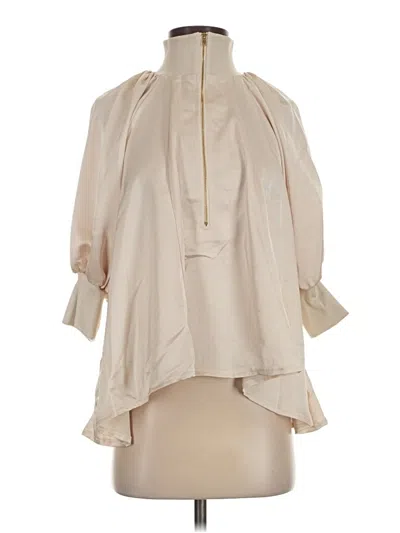 Pre-owned Glam 3/4 Sleeve Blouse In Ivory