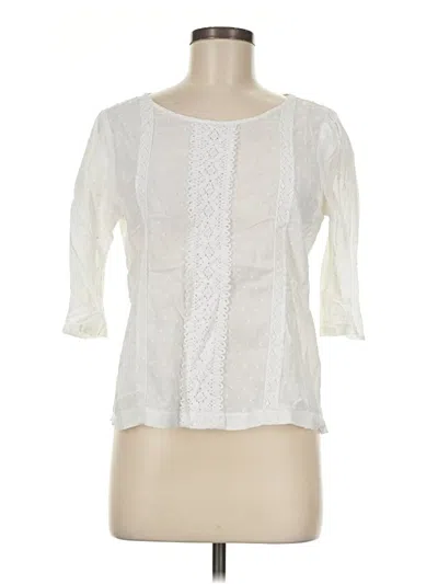 Pre-owned Glam 3/4 Sleeve Blouse In Ivory