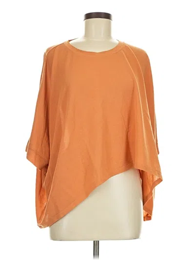 Pre-owned Glam 3/4 Sleeve Top Orange One Shoulder Neckline Tops