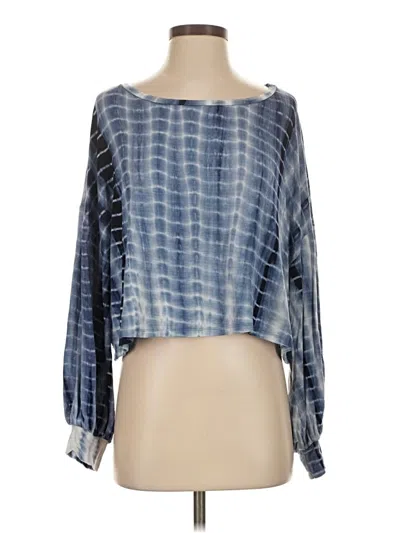 Pre-owned Glam 3/4 Sleeve T-shirt In Blue