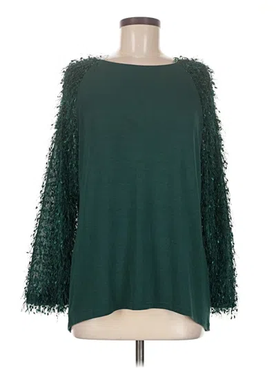 Pre-owned Glam 3/4 Sleeve T-shirt In Green