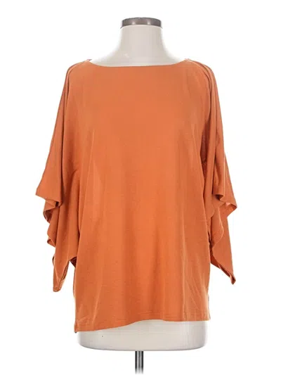 Pre-owned Glam 3/4 Sleeve T-shirt In Orange