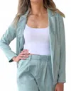 Glam All Of The Lights Blazer In Mint In Green