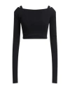 Glam Angelo Marani Woman Sweater Midnight Blue Size 8 Cotton In Blue