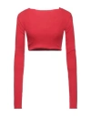 Glam Angelo Marani Woman Sweater Red Size 4 Cotton