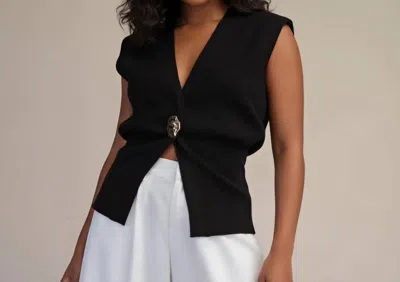 Glam Avery V-neck Vest In Black