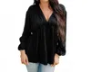 Glam Bella Top In Black In Black