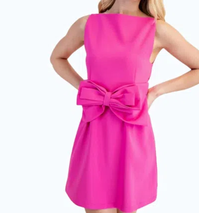 Glam Belle Bow Dress In Pink