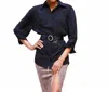 Glam Business In The Front Shirt In Black In Black