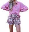 Glam Business In The Front Shirt In Pink In Pink