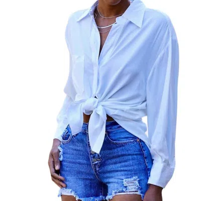 Glam Business In The Front Shirt In White