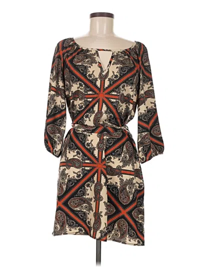 Pre-owned Glam Casual Dress In Brown