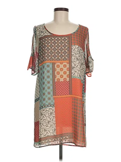 Pre-owned Glam Casual Dress In Brown