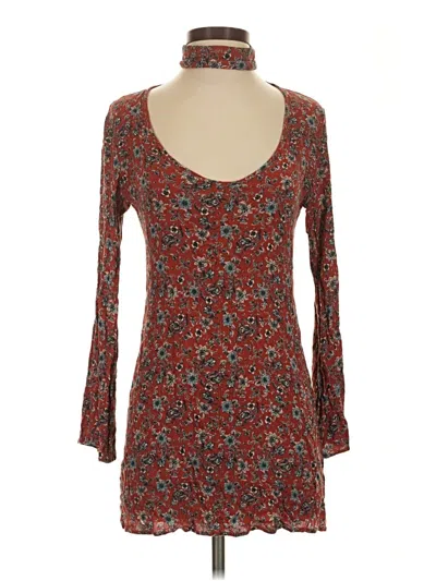Pre-owned Glam Casual Dress In Brown