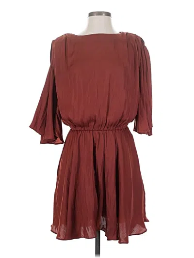 Pre-owned Glam Casual Dress In Burgundy