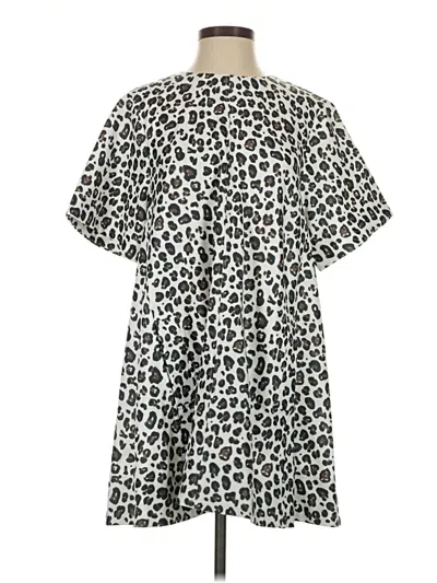Pre-owned Glam Casual Dress In Gray