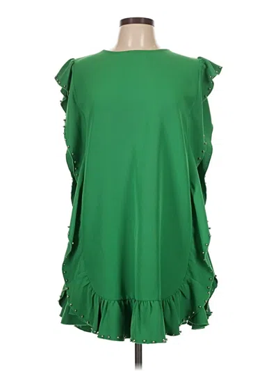 Pre-owned Glam Casual Dress In Green