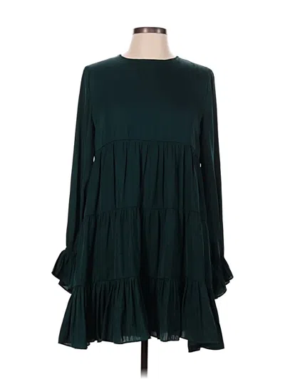 Pre-owned Glam Casual Dress In Green