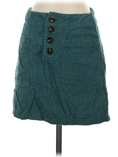 Pre-owned Glam Casual Skirt In Teal