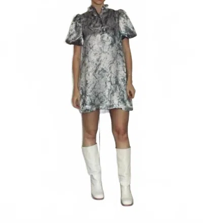 Glam Cleo Mini Dress In Silver