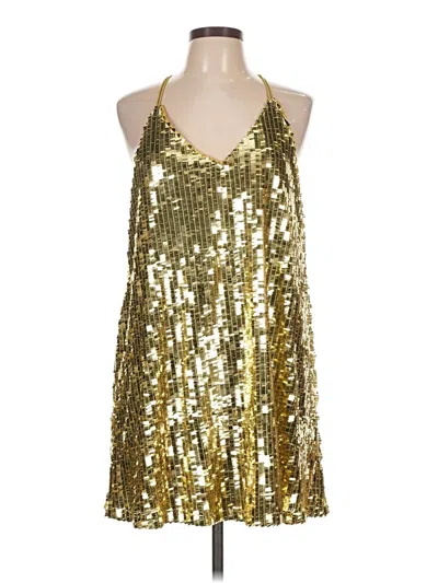 Pre-owned Glam Cocktail Dress In Gold