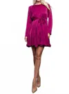 Glam Collections Denise Mini Dress In Magenta