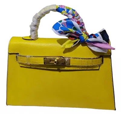 Glam Collections Glam Signature Mini Purse In Yellow