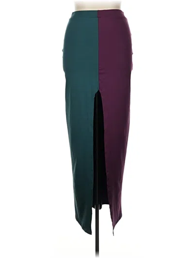 Pre-owned Glam Formal Skirt In Burgundy