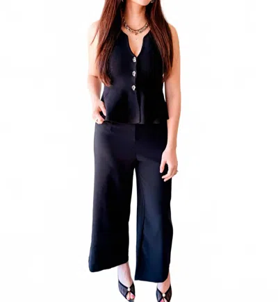 Glam Harper Wide Leg Pants In Black