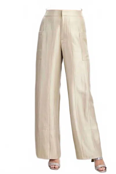 Glam High-class Satin Slacks In Green In Multi