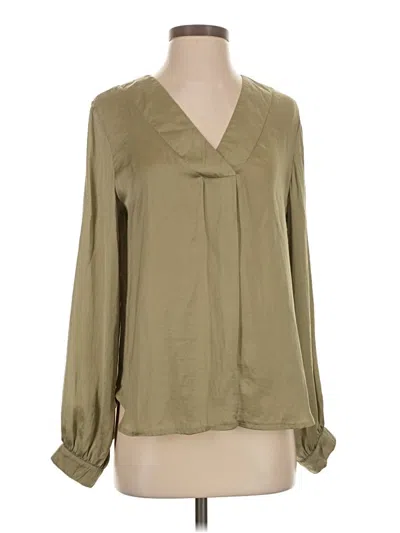 Pre-owned Glam Long Sleeve Blouse In Green