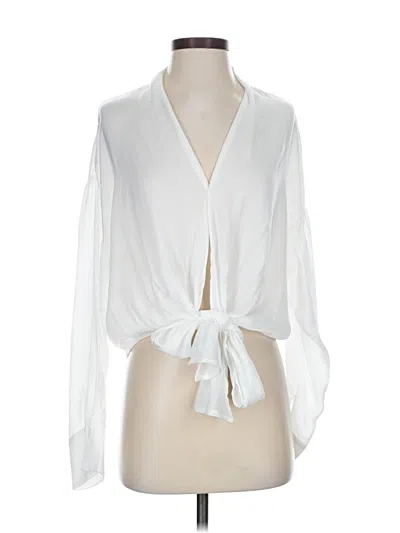 Pre-owned Glam Long Sleeve T-shirt In White