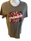 Glam N Go Boutique Women's I Am Freaking Merry Tee In Gray In Grey