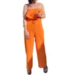 Glam On Record Jumpsuit In Orange In Orange